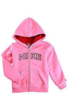 NEW nwt Girls NIKE Pink Lightweight Fleece Hoodie   Size 4, 6, or 6X