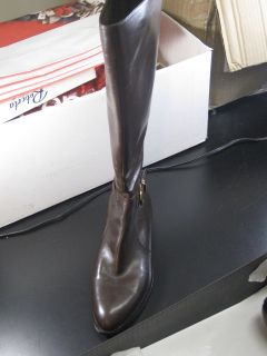   SHELDON Womens Chocolate Brown Knee High Riding Boots Size 8.5M