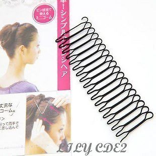 5X Mini Magic Plastic Hair Portable Curve Clip Pin Black Fringe 
