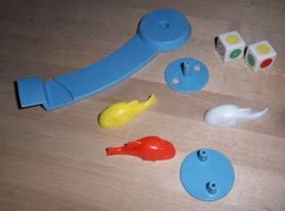 SHARK ATTACK Game Lot of PARTS PIECES 3 Movers DICE Arms MILTON 