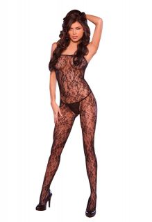   Rose Lace Crotchless Bodystocking One & Plus Size Bodysuit Catsuit