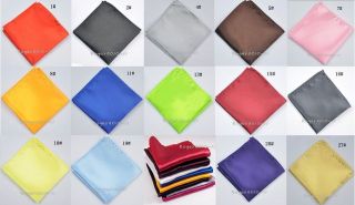   14 Pcs Solid Retro Style Pocket Square Wedding Mens Handkerchief