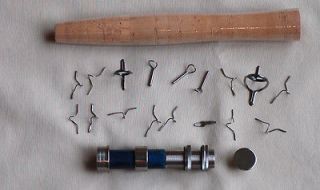 AFRICAN MAPLE(blue) & TITANIUM REEL SEAT, CORK & GUIDES, By Roger