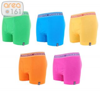 Crosshatch Mens Neon Day Glo Designer Boxer Shorts/Boxers/​Underwear 