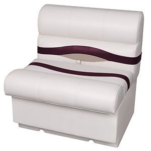 DeckMate 28 Pontoon Boat Bench Seats & Furniture Ivory/Burgundy/Tan