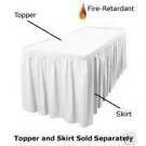 Poly Knit 17 Table Skirting, White, Blue or Black Table Skirts With 