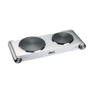electric portable double dual burner hot plate burners time left