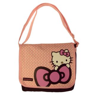 Hello Kitty Dots Kids Messenger Bag Shoulder Cross Body Satchel 