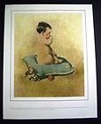 His Majesty BESSIE PEASE GUTMANN Baby on pillow crown w DOLL = POSTER 