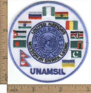 un united nations mission in sierra leone unamsil patch from