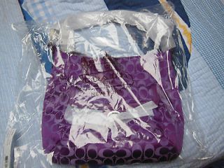 NWT Coach Penelope Signature Sateen purple Shoulder Bag MSRP $298 # 