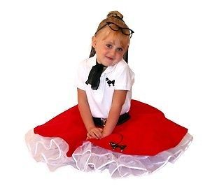 new red 50 s poodle skirt 1 3 years toddler