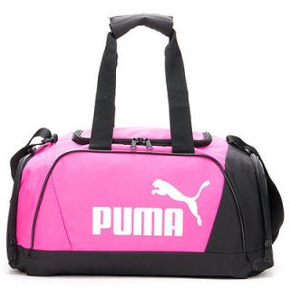 Brand New Puma Fundamentals Gym Bag Peach Pink/Black (07079203)