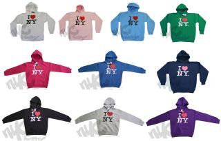   New York Kids Hoodie Screen Print Heart Sweatshirt All Colors XS   L