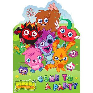   Monsters Happy Birthday Party Card Paper Invitations Invites Envelopes