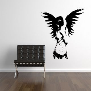   GIRL GOTHIC FAIRY WALL STICKER DECAL ART TRANSFER GRAPHIC MURAL LARGE