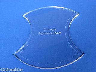 apple core clear plastic template 