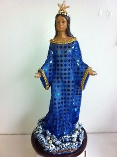 polyresin statue 13 for the orisha yemaya in fabric expedited shipping 