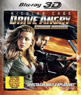 Drive Angry Blu ray DVD, 2011, 2 Disc Set, Canadian French 3D