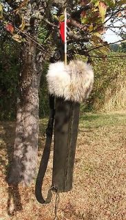 Newly listed Handmade Coyote Fur Top Leather Back Quiver with weave 