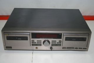 jvc model td w209 dual audio cassette tape deck tested