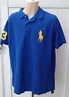 Ralph Lauren mens polo big pony mesh shirt blue xl custom fit nwt $98