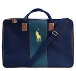 bn polo ralph lauren big pony navy green suitcase briefcase