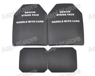 SAPI Dummy Ballistic Plate Set 4 pcs For Tactical Vest Black