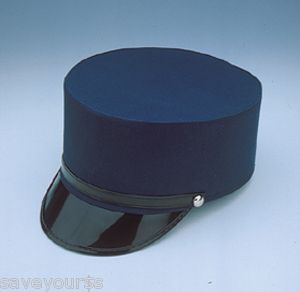 new adult navy blue train conductor officer hat cap 23
