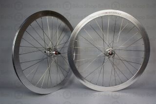 velocity b43 track wheels bright silver fixed gear time left
