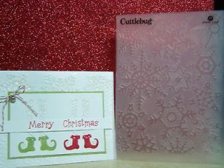 Newly listed CuttleBug embossing folder   SNOWFLAKES   5 x 7   Great 