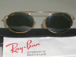 RAY BAN STUNNING CLASSIC METALS 24K GOLD PLATED G15 OVAL AVIATOR 