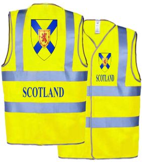 scotland football hi viz safety shirt jacket vis flag more