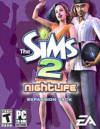   Sims 2 Nightlife (PC)*Complete in Original Box, Excellent Condition