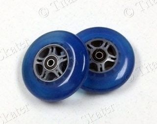 100mm BLUE Scooter Wheels with Bearings (Razor Pro Compatible) NEW!