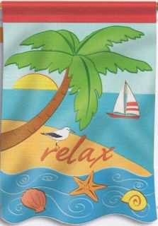 Relax Sail boat Seagull Starfish Beach Nylon Applique Double Sided 