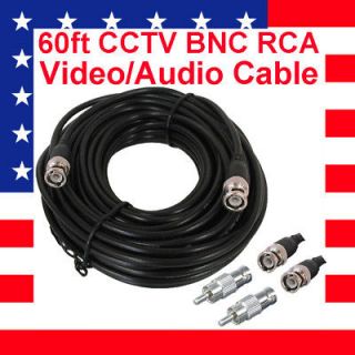 Newly listed 60ft CCTV RG59 BNC Female RCA Male cable Video or Audio