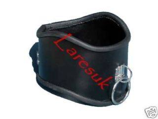 Black PVC goth POSTURE COLLAR with ring CO 22 BLA,FREE UK DELIVERY