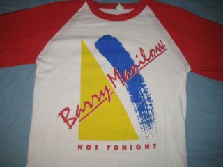 VTG 1983 Barry Manilow concert raglan t shirt, jersey, ironic hipster 