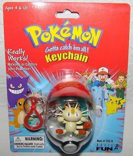 Newly listed NEW Pokemon 1999 Meowth Keychain Pokeball Basic Fun 