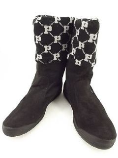 Womens boots black vegan US Polo Assn 10 M ankle winter snow