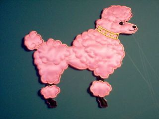 bright pink poodle for your 50 s skirt applique fabric