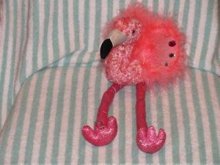 Plush Foo Foo Pink Aurora Flamingo 18 Feather Wings Bling Stuffed