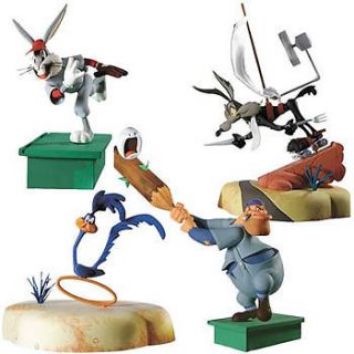 looney tunes set of 4 wile coyote roadrunner bugs from