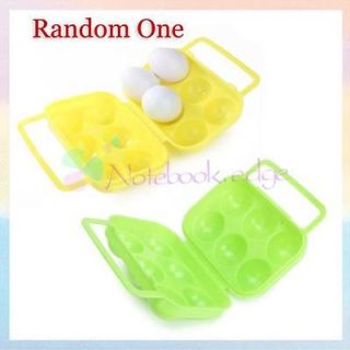 Portable Folding Picnic 6 Eggs Container Carrier Keeper Storage Random 