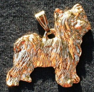 CHINESE CRESTED Powder Puff Dog 24K Gold Plated Pewter Pendant Jewelry 