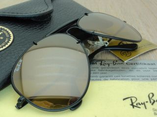   RAY BAN B&L USA 62mm 2st. serie THE GENERAL BLACK GOLD MIRROR LENSES