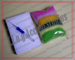  Style Felting Tool Wool Roving & Foam Pad Mat Embroidery Needle Kit