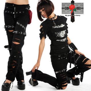   Kei Resident Evil Leopard Mummy Punk Rockabilly Broken Pouch Pants