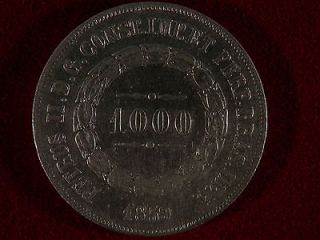 60 nice silver coin 1000 reis of brasil 1859 from